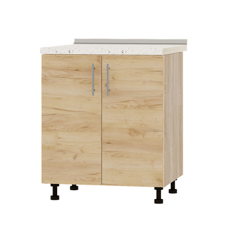 Кухонний модуль під мийку Оптіма Низ Н84-700 Дуб Сонома/Дуб Крафт Золотий (без стільниці) 700х461х820 мм (DTM-072369), фото 1