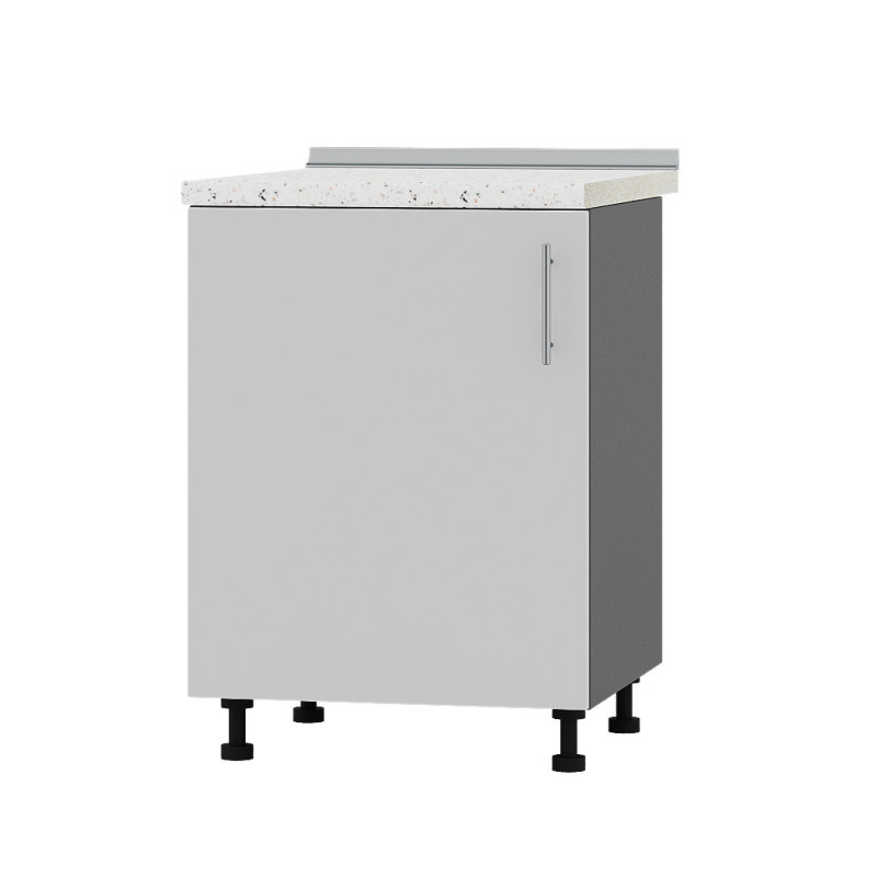 Кухонний модуль Оптіма Низ Н83-600 Антрацит/Німфея Альба (Білий) (без стільниці) 600х461х820 мм (DTM-072466), фото 1