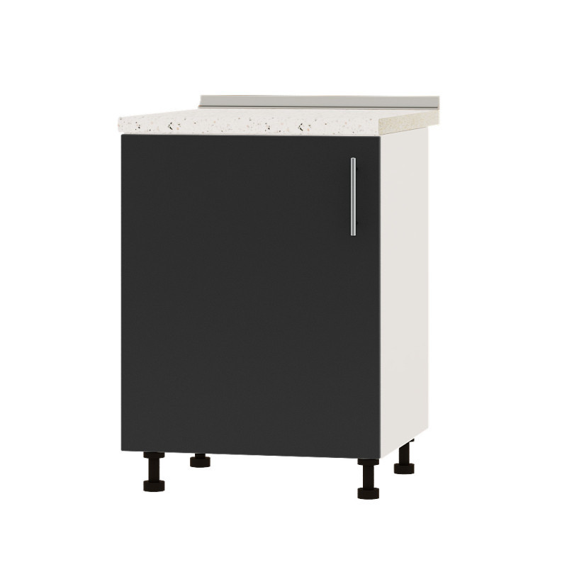 Кухонний модуль Оптіма Низ Н83-600 Білий/Антрацит (без стільниці) 600х461х820 мм (DTM-072467), фото 1