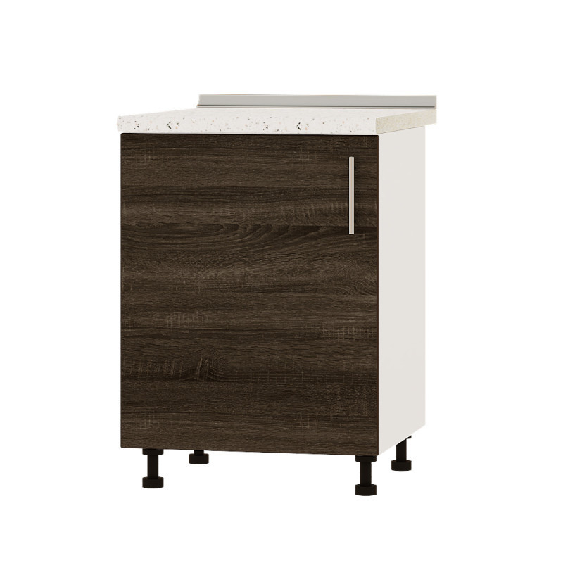 Кухонний модуль Оптіма Низ Н83-600 Білий/Дуб Сонома Трюфель (без стільниці) 600х461х820 мм (DTM-072472), фото 1