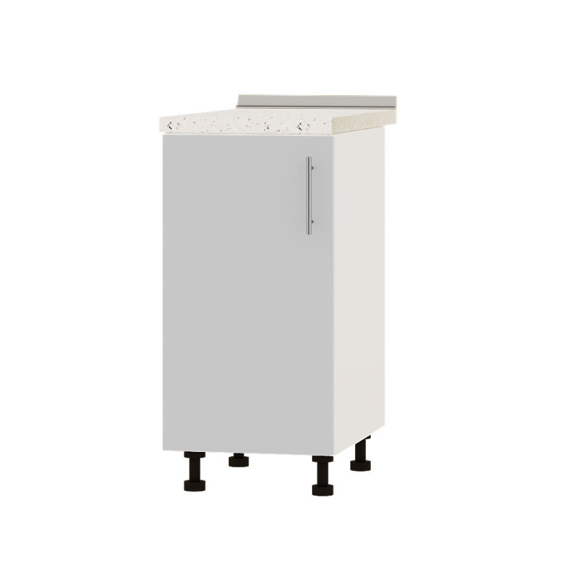 Кухонний модуль Оптіма Низ Н83-400 Білий/Німфея Альба (Білий) (без стільниці) 400х461х820 мм (DTM-072489), фото 1