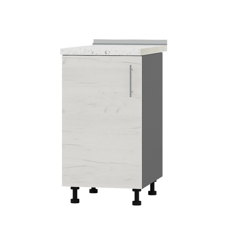 Кухонний модуль Оптіма Низ Н83-450 Антрацит/Дуб Крафт Білий (без стільниці) 450х461х820 мм (DTM-072506), фото 1