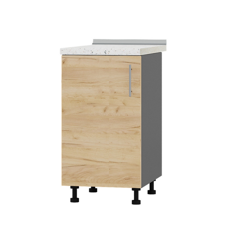 Кухонний модуль Оптіма Низ Н83-450 Антрацит/Дуб Крафт Золотий (без стільниці) 450х461х820 мм (DTM-072507), фото 1