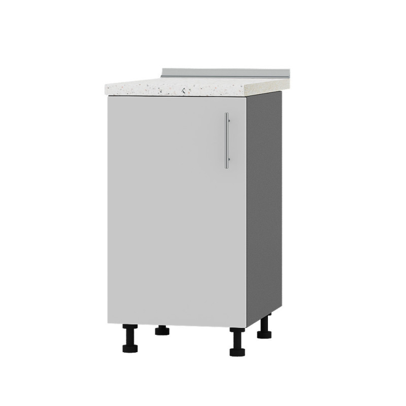 Кухонний модуль Оптіма Низ Н83-450 Антрацит/Німфея Альба (Білий) (без стільниці) 450х461х820 мм (DTM-072510), фото 1