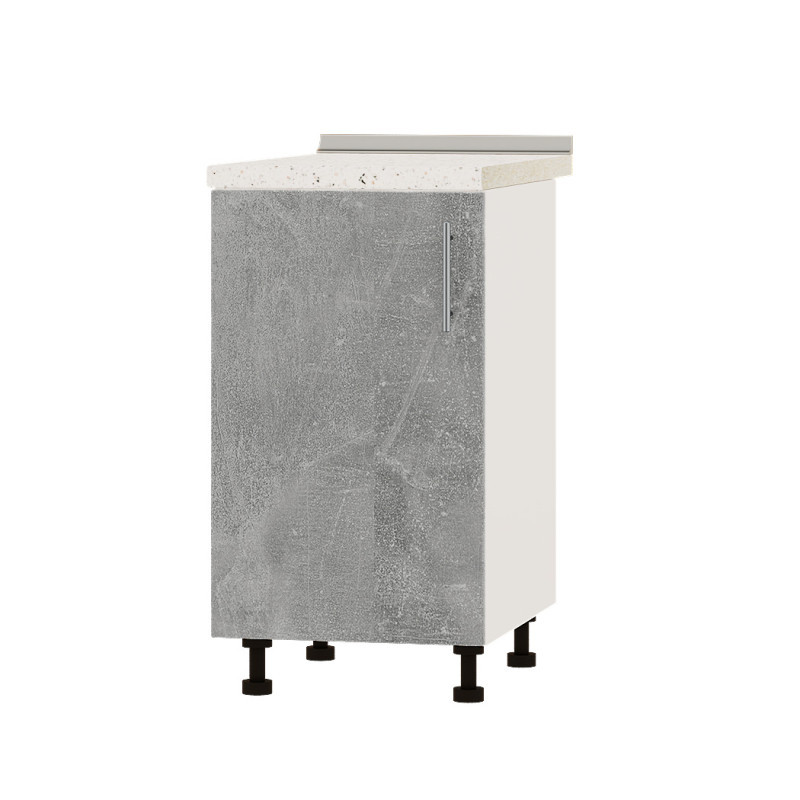 Кухонний модуль Оптіма Низ Н83-450 Білий/Бетон (без стільниці) 450х461х820 мм (DTM-072512), фото 1