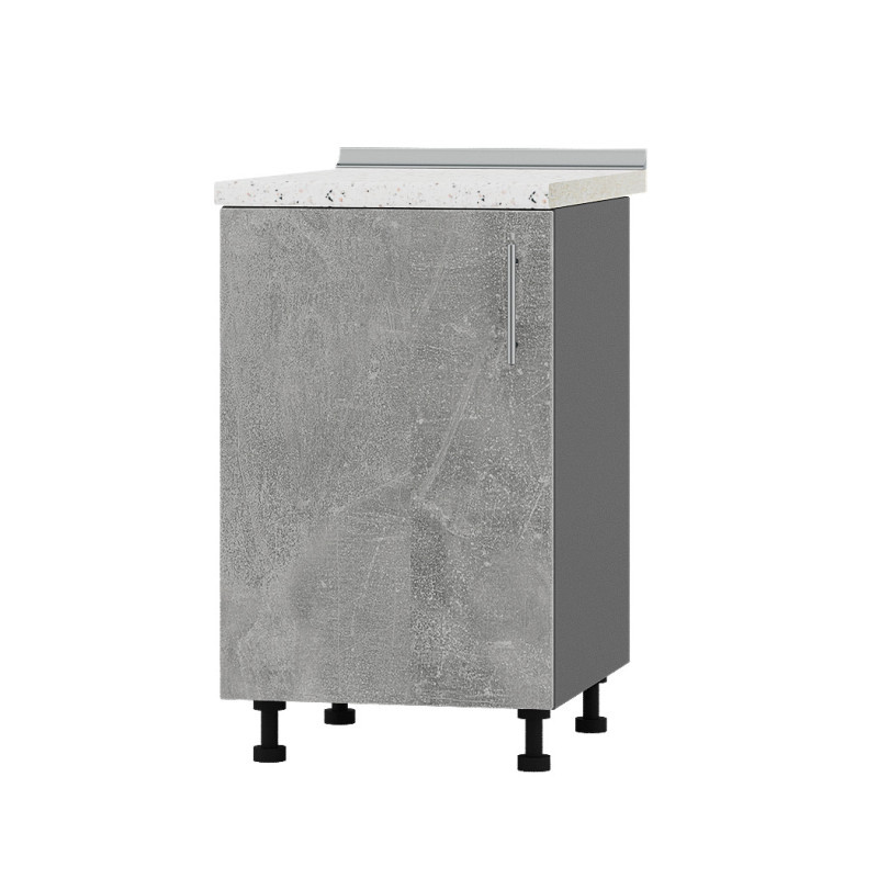 Кухонний модуль Оптіма Низ Н83-500 Антрацит/Бетон (без стільниці) 500х461х820 мм (DTM-072526), фото 1