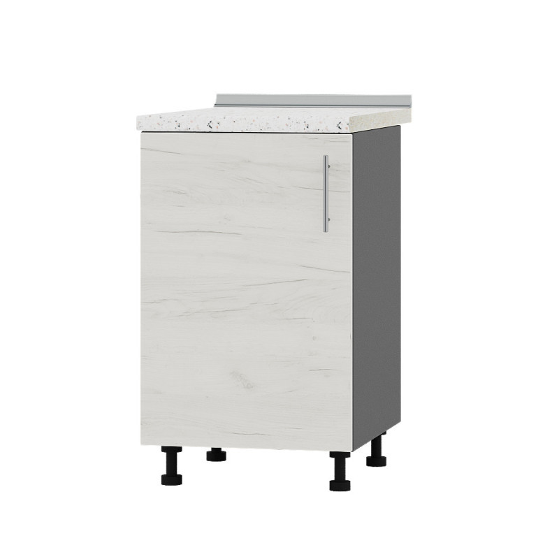 Кухонний модуль Оптіма Низ Н83-500 Антрацит/Дуб Крафт Білий (без стільниці) 500х461х820 мм (DTM-072527), фото 1