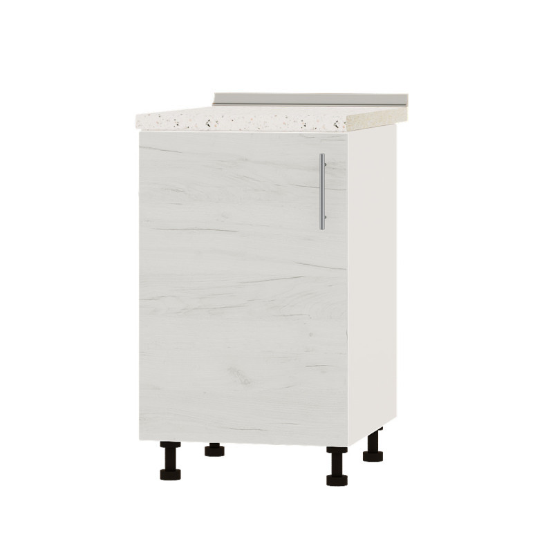 Кухонний модуль Оптіма Низ Н83-500 Білий/Дуб Крафт Білий (без стільниці) 500х461х820 мм (DTM-072534), фото 1