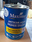 Ґрунт-емаль акрилова 3 в 1 Anticor Aqua Maxima Біла глянцева 0.9 кг - адгезійна ґрунтовка, захист від корозії та фінішна емаль, фото 3