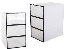 Контейнер-органайзер для коробок з-під взуття з відкидною кришкою