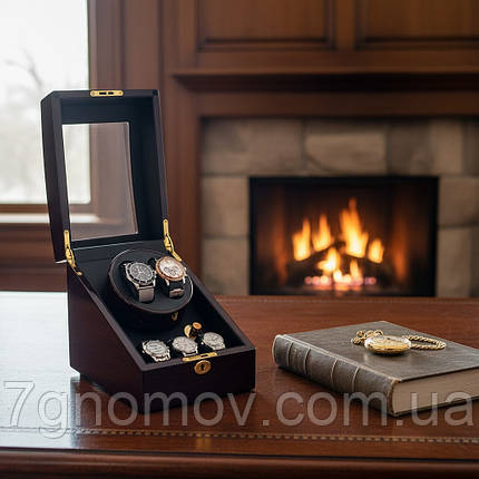 Шкатулка для підзаводу годинників, тайммувер для 2-х годинників Rothenschild 3024EB-F-5, фото 1
