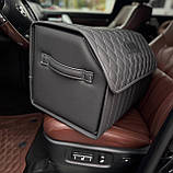 Преміум органайзер у багажник з вишивкою Audi, сірий, 50 см, фото 2