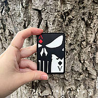 №ПВХ011 Шеврон "Ace of Spades Punisher" | Туз піковий Каратель 8Х5.5СМ