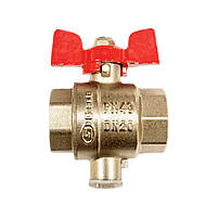 Кран кульовий для датчика температури DN15 1/2" В-В М10 (латунь)