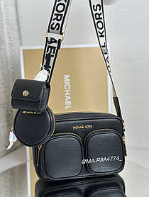Сумка MICHAEL KORS Jet Set Medium Leather Crossbody Bag with Case for Apple Airpods Pro