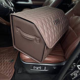 Преміум органайзер у багажник з вишивкою Audi, коричневий, 50 см, фото 2