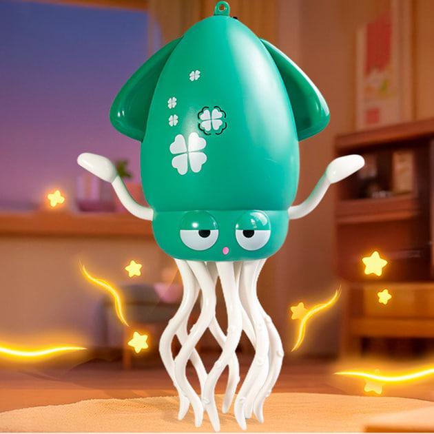 Інтерактивна іграшка Танцюючий рухливий кальмар з музикою та підсвічуванням "Dance Squid" DT-505, зелений