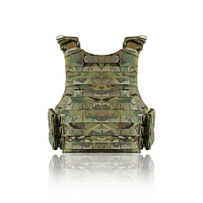 Бронежилет Kiborg Modular X-1 з збільшеною площею захисту (XL) Мультикам з балістични захистом Militex 1 класу, фото 3