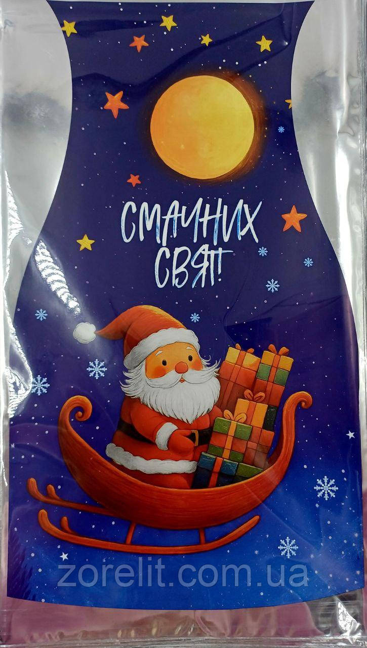 Пакет фольгований новорічний 20*35 см 100 шт., фото 1