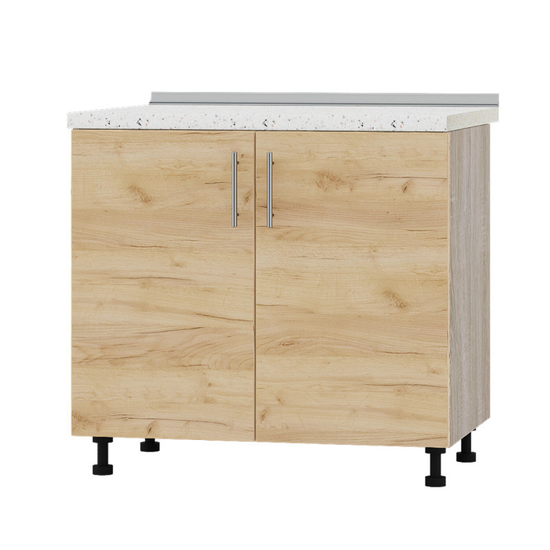 Кухонний модуль під мийку Оптіма Низ Н84-900 Дуб Сонома/Дуб Крафт Золотий (без стільниці) 900х461х820 мм (DTM-072176), фото 1