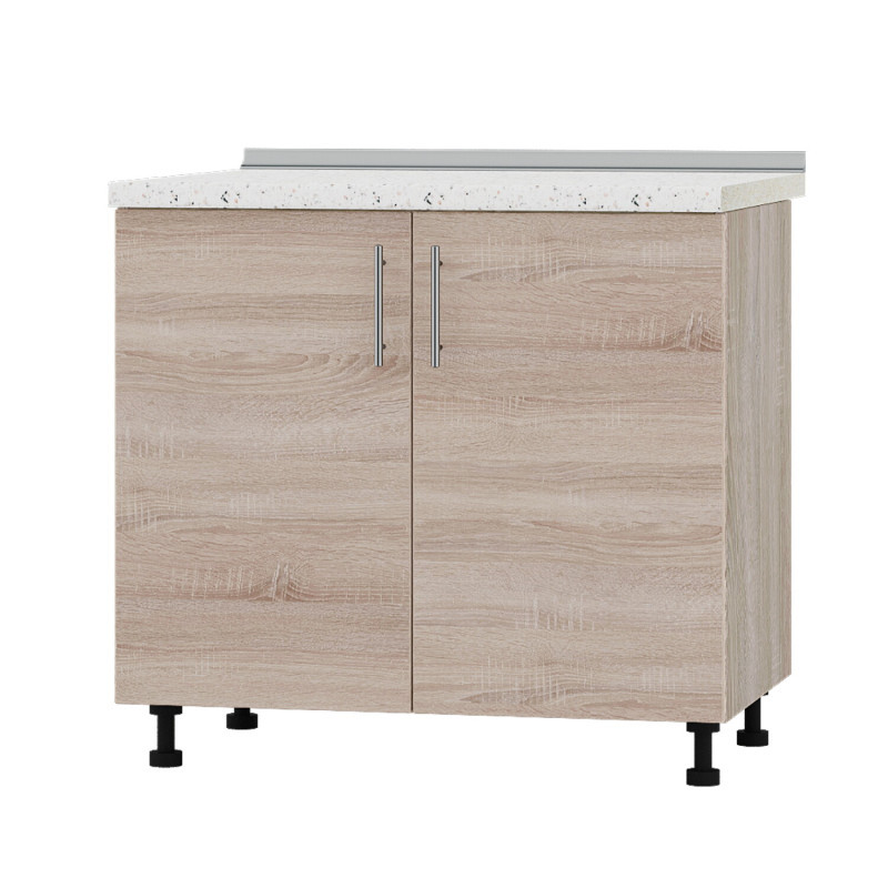 Кухонний модуль під мийку Оптіма Низ Н84-900 Дуб Сонома/Дуб Сонома (без стільниці) 900х461х820 мм (DTM-072177), фото 1