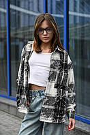 Підліткова сорочка oversize з кашеміру унісекс, турецька тканина, мармуровий окрас, розміри 146–170