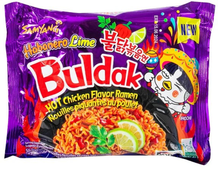 Локшина Samyang Buldak Гостра з хабанеро та лаймом 135 г