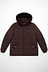 Жіноча зимова куртка коричневого кольору батал (5282), фото 3