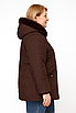 Жіноча зимова куртка коричневого кольору батал (5282), фото 2