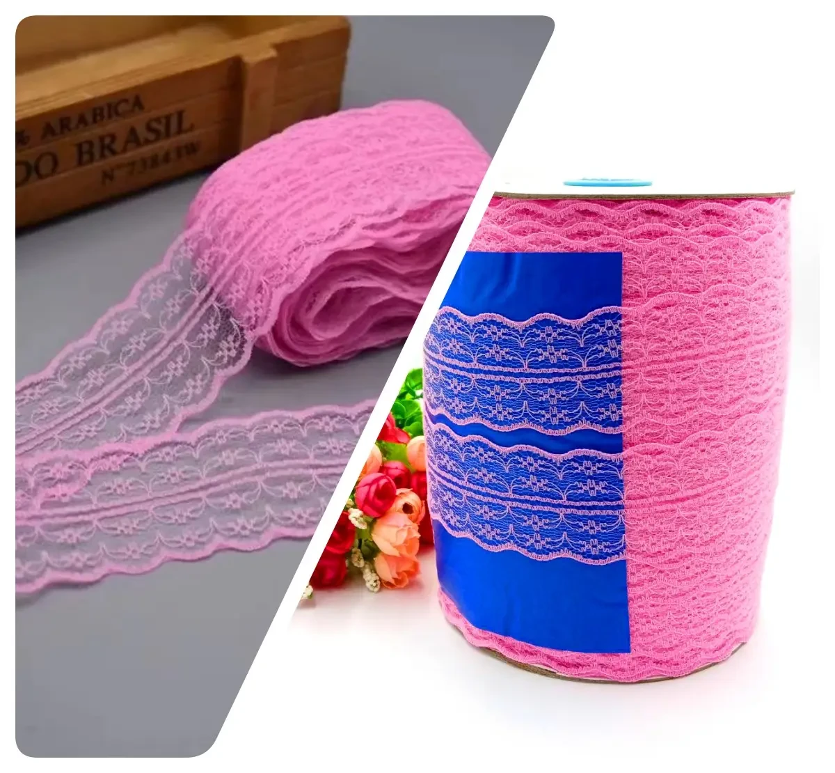 ОПТ Мереживо Сітка / 4,5 см / "АЛЮР" / Бобіна - 260 метрів / Барби, фото 1