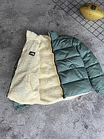 Пуховик зимний The North Face двухсторонний мужской на искусственной овчине. Дутий пуховик The North Face зимний