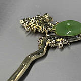 Металева заколка в азійському стилі для волосся Дракон золотий, фото 3