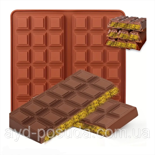 Силіконова форма для шоколаду "Дубайський шоколад" арт. DU233054