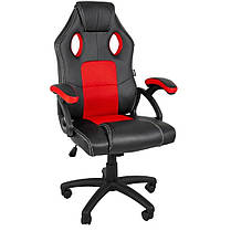 Крісло комп'ютерне геймерське Bonro YS-6056 червоне з регулюванням висоти сидыння для офісу, підлітка, школяра, фото 2