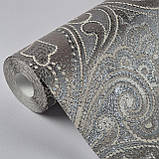 Шпалери вінілові на флізеліні 0.53 × 10.05 м Marburg 56824, коричневі — для спальні, вітальні, коридору, фото 3