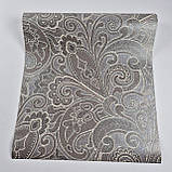 Шпалери вінілові на флізеліні 0.53 × 10.05 м Marburg 56824, коричневі — для спальні, вітальні, коридору, фото 5