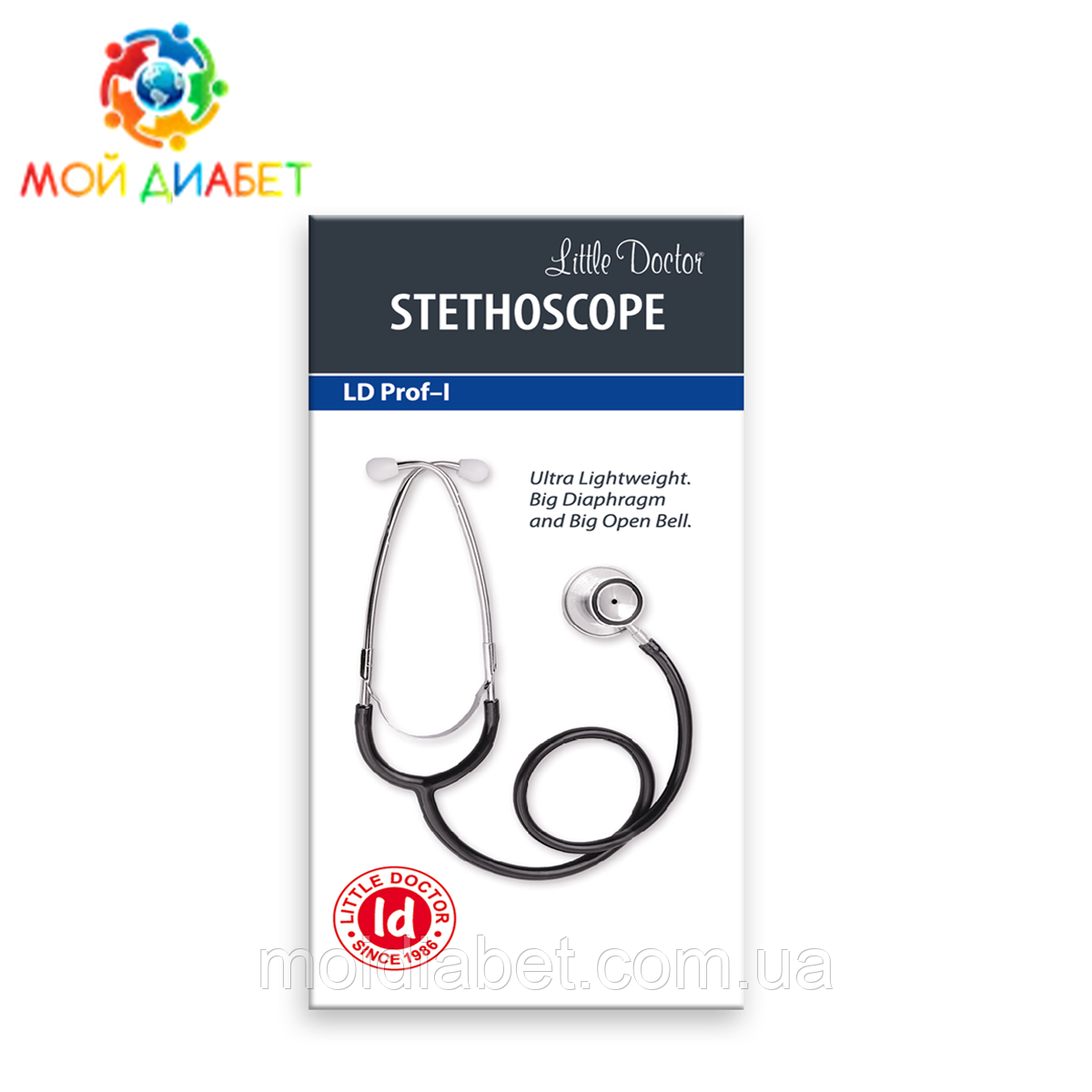 Стетоскоп терапевтичний Little Doctor, LD Prof-1 SLDE з двосторонньою головкою, фото 1