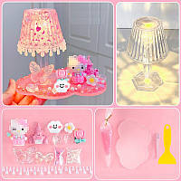 Набір для оздоблення своїми руками DIY в Корейському стилі зоряний нічник Hello Kitty з пастою-клеєм, фігурками та декором Kawaii