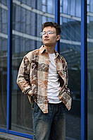 Підліткова сорочка oversize з кашеміру унісекс, турецька тканина, мармуровий окрас, розміри 146–170