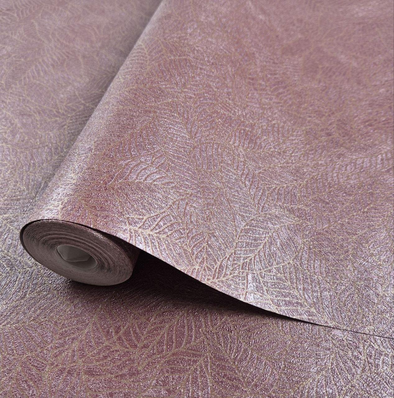 Шпалери вінілові на флізеліні 0.53 × 10.05 м Marburg 56814, світло-бордові — для спальні, вітальні, коридору, фото 1