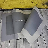 Антиковзний килимок для кухні ванної та туалету 40х120 см Вологий килимок для ванної прямокутний Grey, фото 5