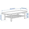 Журнальний столик з полицею IKEA LISTERBY 140x60 см Дерев'яний 305.139.04, фото 5