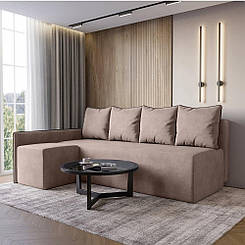 Кутовий диван ортопедичний iSmart MORRO єврокнижка 198x140 см (матрац Bonel) бежевий Laura 5 (ISM-051306)