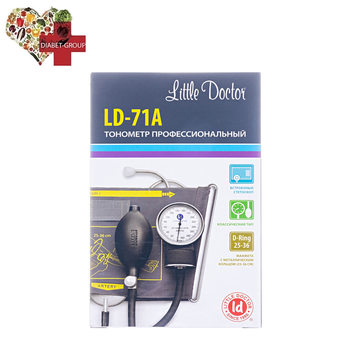 Тонометр Little Doctor LD-71A механічний із вбудованим стетоскопом