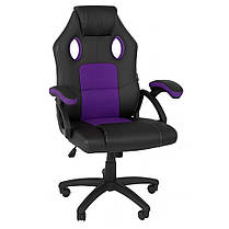 Крісло комп'ютерне геймерське Bonro YS-6056 фіолетове з регулюванням висоти сидыння для офісу, підлітка, школяра, фото 3