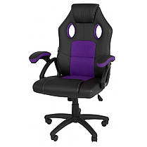 Крісло комп'ютерне геймерське Bonro YS-6056 фіолетове з регулюванням висоти сидыння для офісу, підлітка, школяра, фото 5