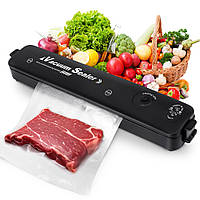 Вакуумний пакувальник для харчових продуктів Vacuum Sealer, Чорний / Домашній автоматичний вакууматор