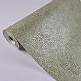 Шпалери вінілові на флізеліні 0.53 × 10.05 м Marburg 56811, оливкові — для спальні, вітальні, коридору, фото 7