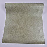 Шпалери вінілові на флізеліні 0.53 × 10.05 м Marburg 56811, оливкові — для спальні, вітальні, коридору, фото 4