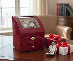 Шкатулка для підзаводу годинників, тайммувер для 2-х годинників Rothenschild RS-721-CC